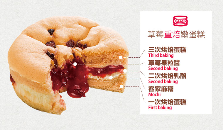 草莓重焙嫩蛋糕