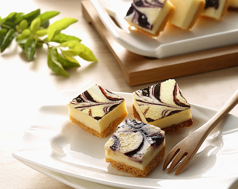 【濃得好棒棒】巧口乳酪蛋糕10入花型禮盒(20顆)-藍莓