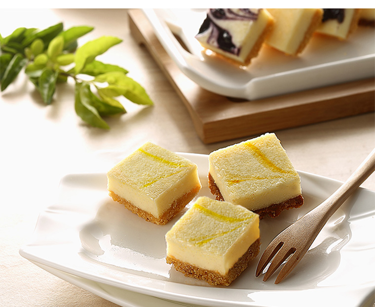 【濃得好棒棒】巧口乳酪蛋糕10入花型禮盒(20顆)-檸檬