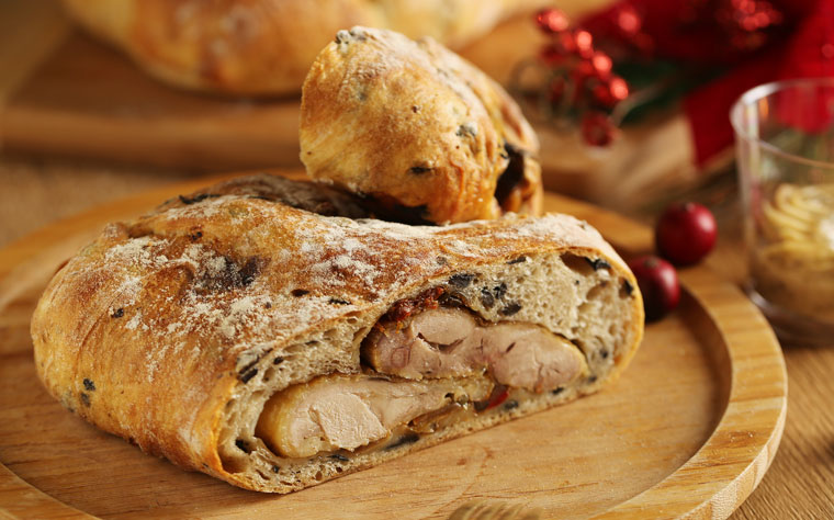 國王去骨雞腿麵包(600g)*1+法式芥末籽醬*1加贈香柚美人大麵包(100g)*1