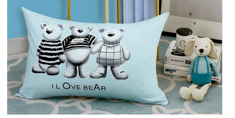Q版雙面純棉枕頭套-熊熊三兄弟