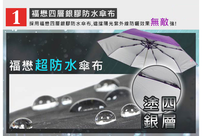 福懋四層銀膠防水傘布
