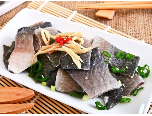 清蒸虱目魚皮