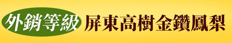 外銷等級 屏東高樹金鑽鳳梨