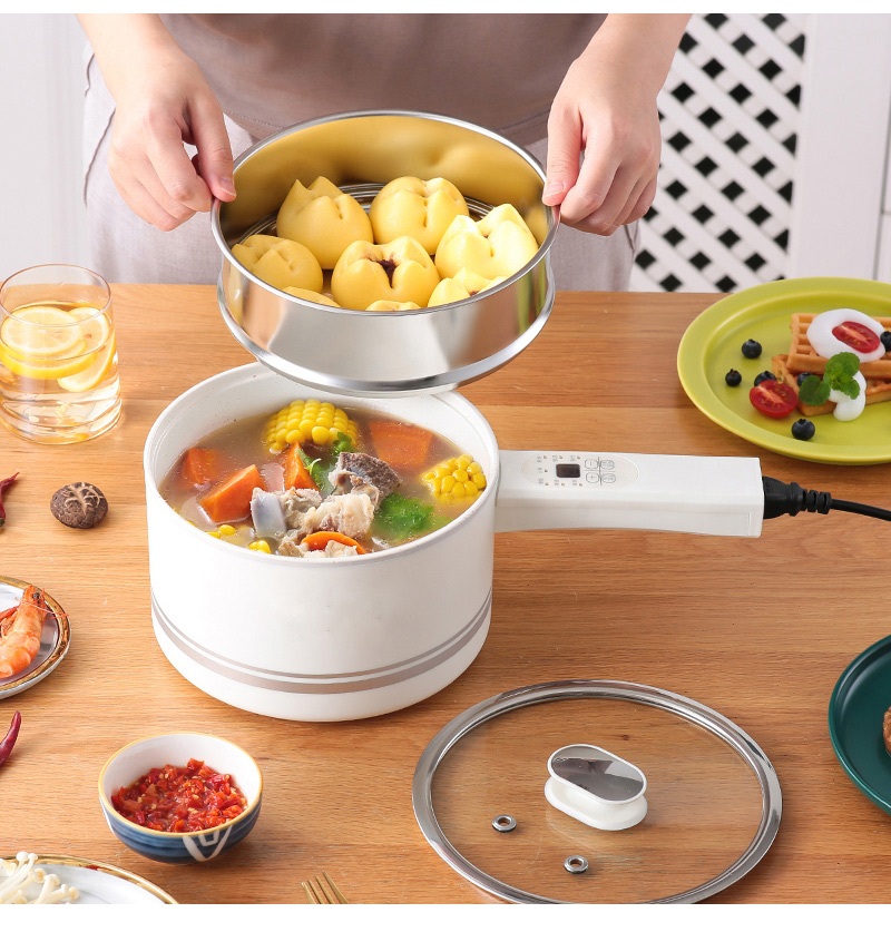 寶貝媽美膳鍋_小資租屋族必備開伙小家電、收納方便使用便利。取代家中多種廚具 你想要的料理都能滿足。煮粥、煮麵、煮飯、煲湯、火鍋、煎炒、烹調方式都可以。單柄快煮鍋，泡麵鍋。