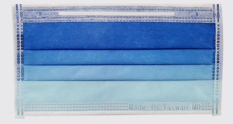 凱勝平面醫療口罩(漸層系列)極光藍色