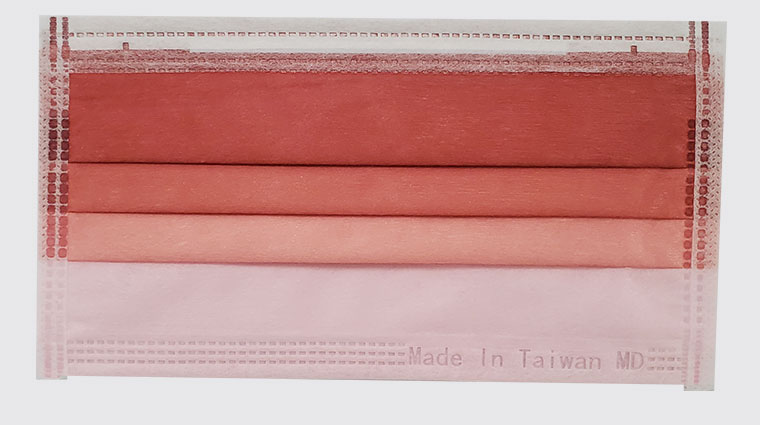 凱勝平面醫療口罩(漸層系列)草莓奶酪色