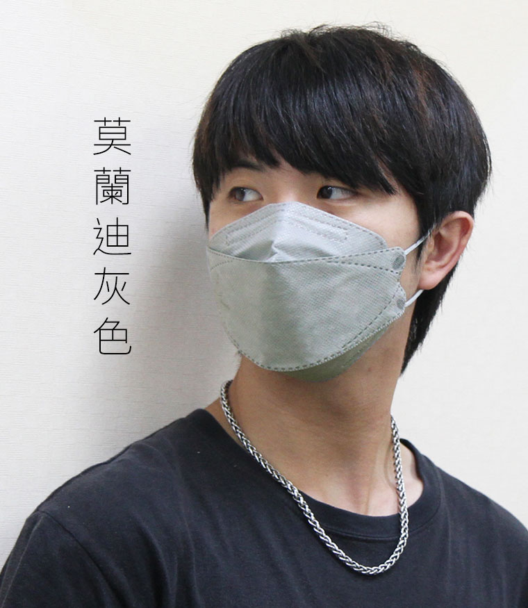 百搭莫蘭迪灰色男生戴口罩