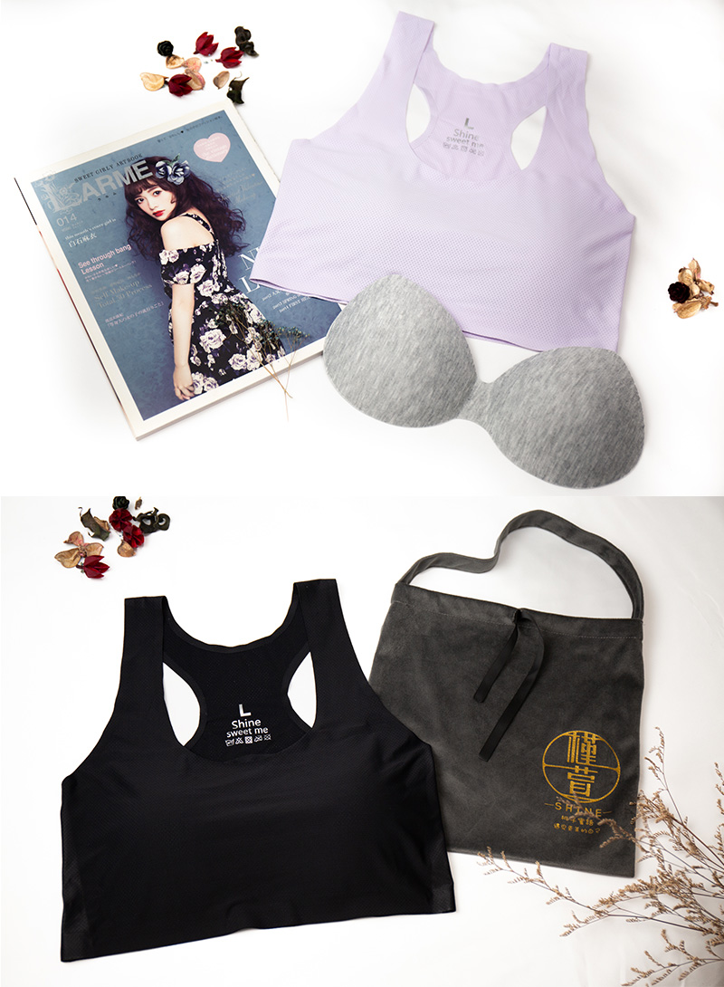 情境圖_桃子蜜語-裸感親膚動能BRA短版運動內衣_紫色/黑色