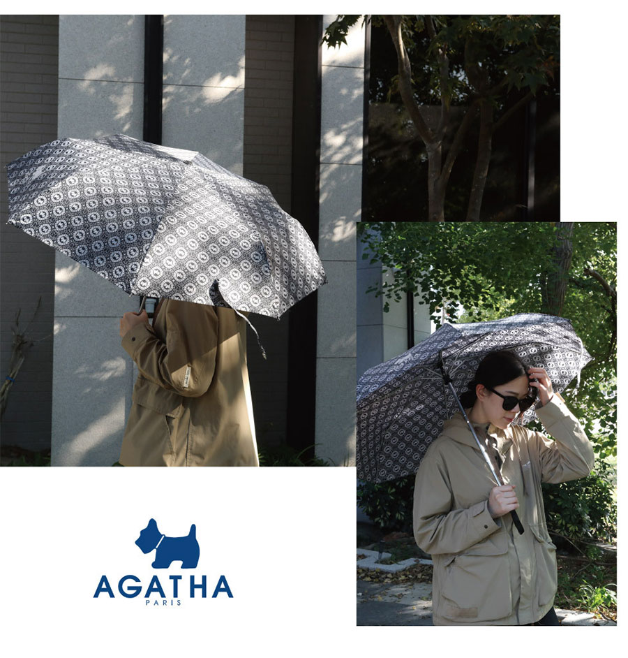法國名牌AGATHA抗UV自動開收傘情境圖