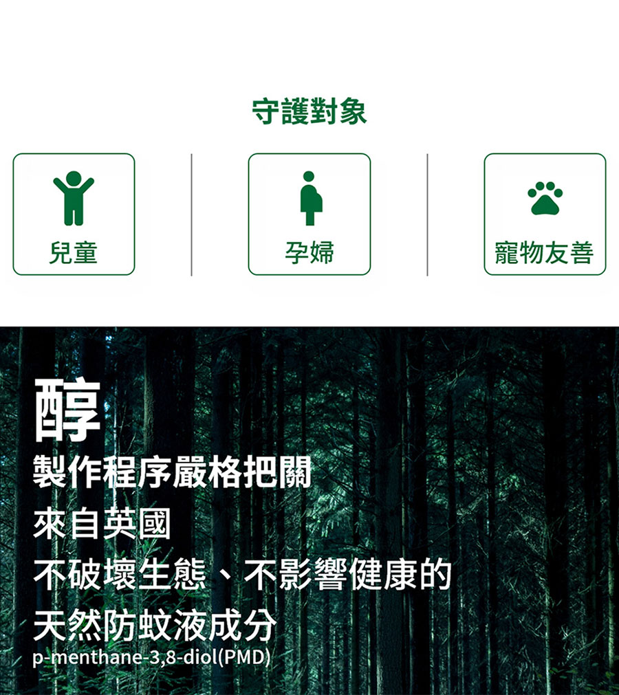 不破壞生態、不影響健康的天然防蚊液成份