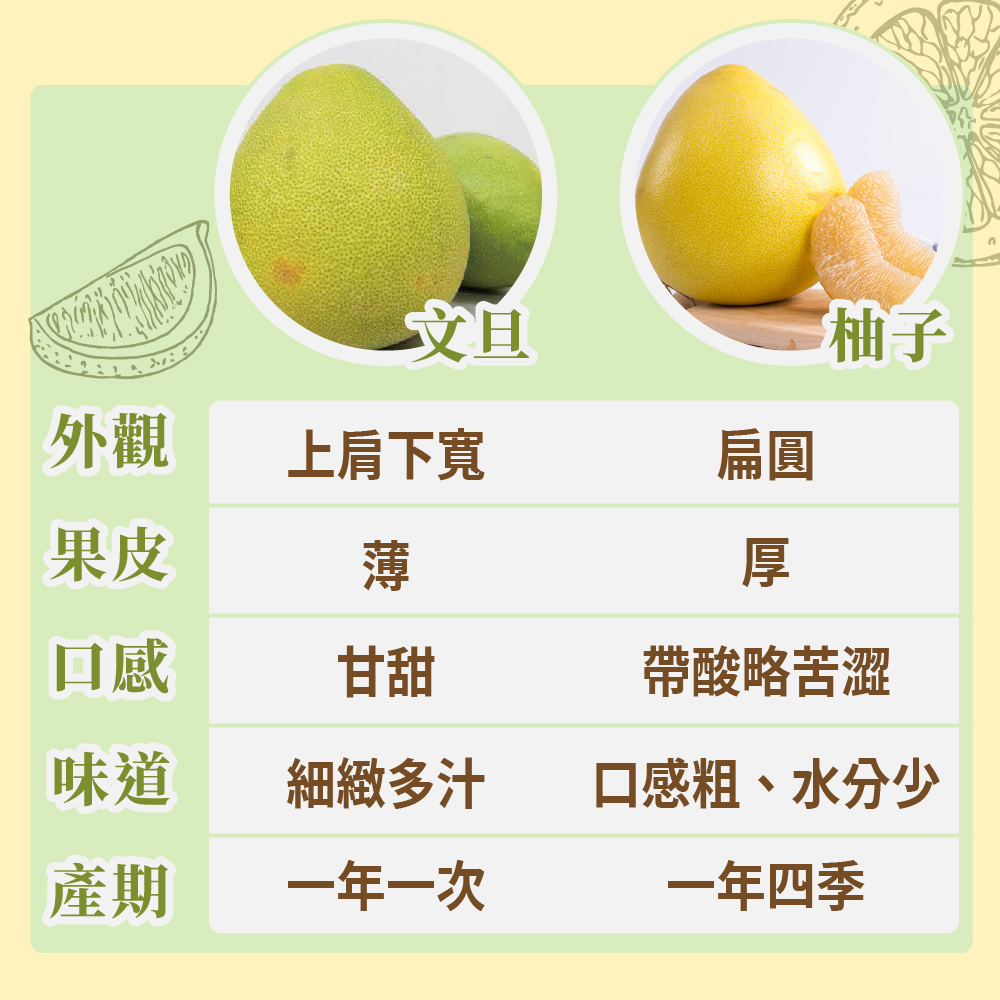 文旦柚子比較