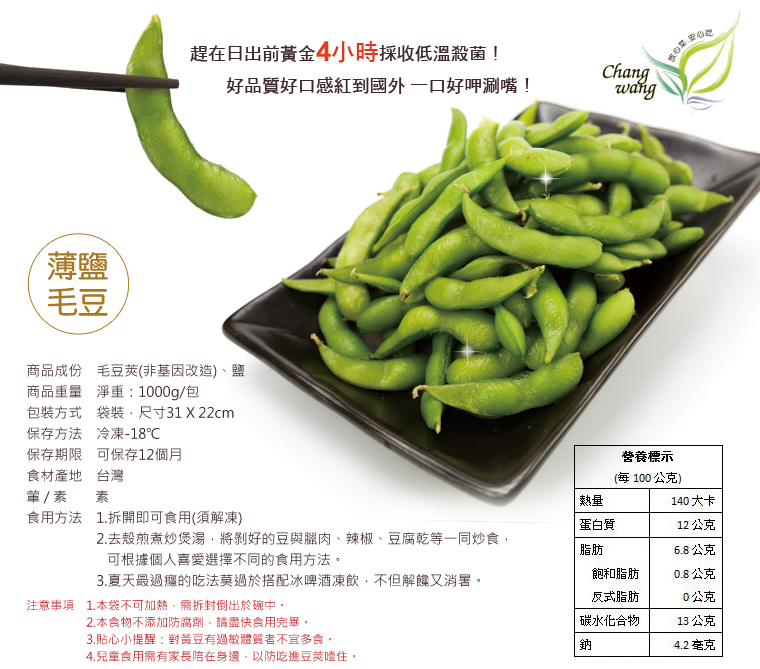 神農獎薄鹽毛豆