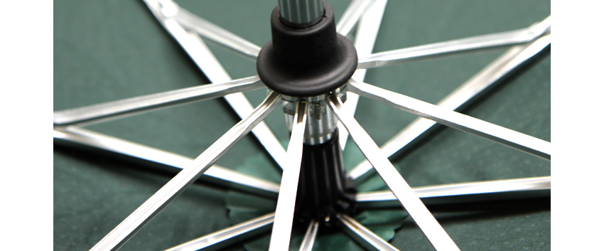 外界專業選用鋁合金材質製作傘柱、傘骨，支撐雨傘好夠力