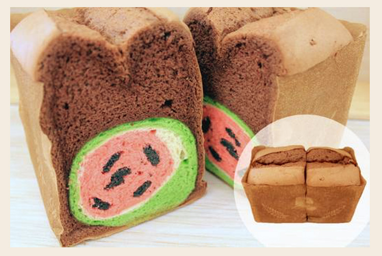 童趣蛋糕吐司(巧克力蛋糕西瓜吐司)